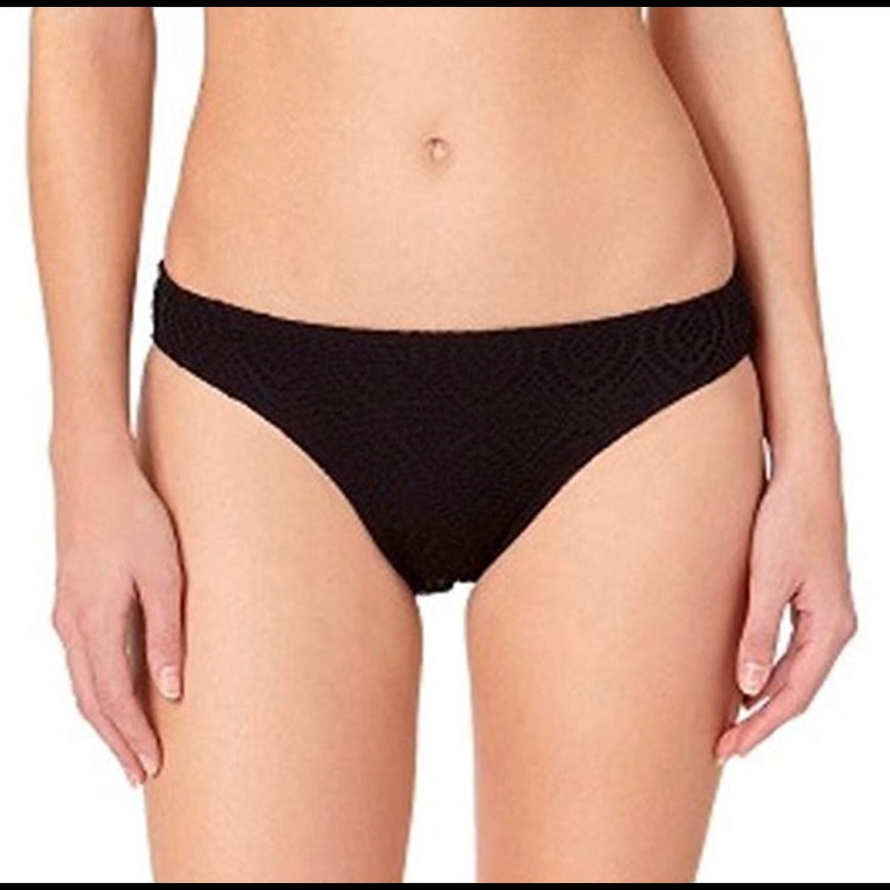 Black Crochet Bikini Bottom Size Small 3-5